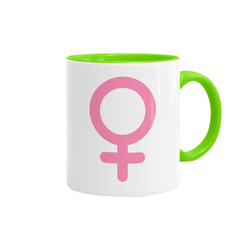 FEMALE, Mug colored light green, ceramic, 330ml