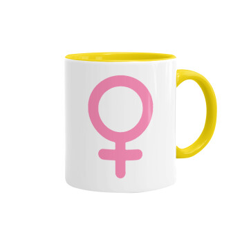 FEMALE, Mug colored yellow, ceramic, 330ml