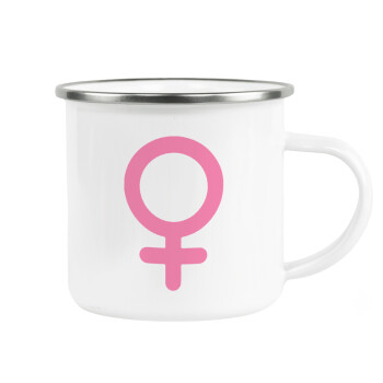 FEMALE, Κούπα Μεταλλική εμαγιέ λευκη 360ml