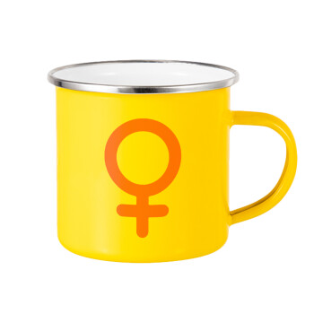 FEMALE, Κούπα Μεταλλική εμαγιέ Κίτρινη 360ml