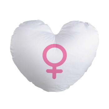FEMALE, Μαξιλάρι καναπέ καρδιά 40x40cm περιέχεται το  γέμισμα