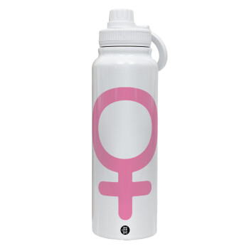 FEMALE, 1L Stainless Steel Thermal Bottle with Phone Holder & Double Wall Insulation