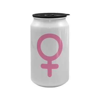 FEMALE, Κούπα ταξιδιού μεταλλική με καπάκι (tin-can) 500ml