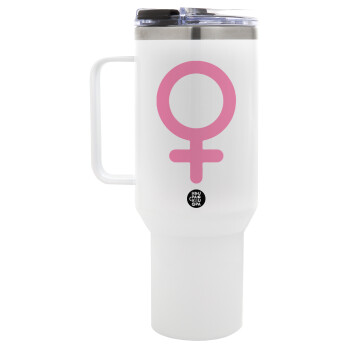 FEMALE, Mega Stainless steel Tumbler with lid, double wall 1,2L