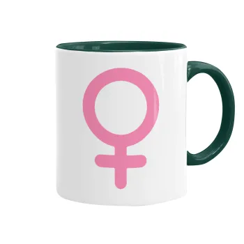 FEMALE, Mug colored green, ceramic, 330ml