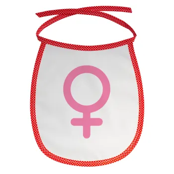 FEMALE, Σαλιάρα μωρού αλέκιαστη με κορδόνι Κόκκινη