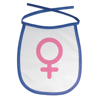 FEMALE, Σαλιάρα μωρού αλέκιαστη με κορδόνι Μπλε