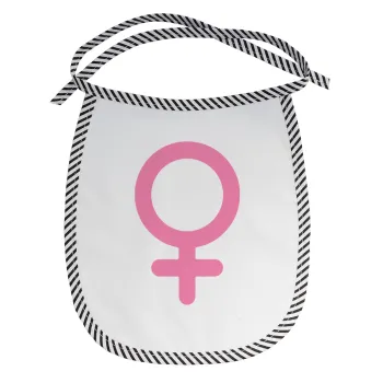 FEMALE, Σαλιάρα μωρού αλέκιαστη με κορδόνι Μαύρη