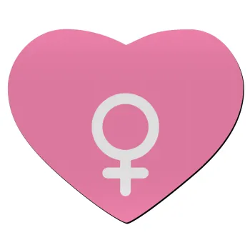 FEMALE, Mousepad heart 23x20cm