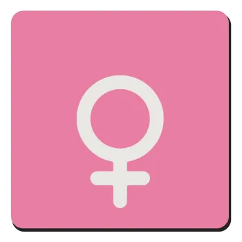 FEMALE, Τετράγωνο μαγνητάκι ξύλινο 9x9cm