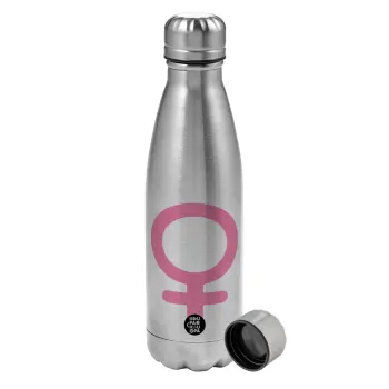 FEMALE, Metallic water bottle, stainless steel, 750ml