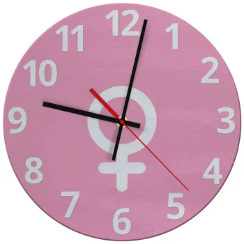 FEMALE, Ρολόι τοίχου γυάλινο (30cm)