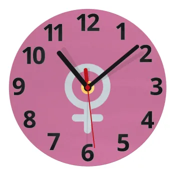 FEMALE, Ρολόι τοίχου γυάλινο (20cm)