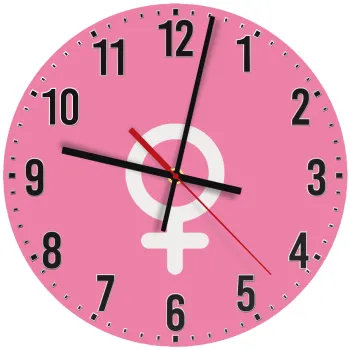 FEMALE, Ρολόι τοίχου ξύλινο (30cm)