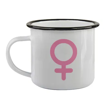 FEMALE, Κούπα εμαγιέ με μαύρο χείλος 360ml