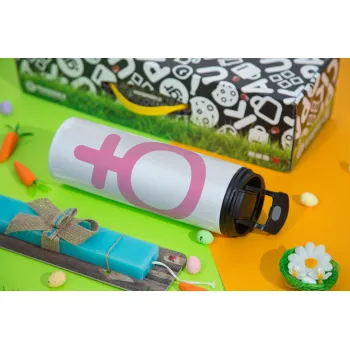 FEMALE, Πασχαλινή Λαμπάδα με Travel Tumbler θερμό με διπλό καπάκι (600ml, BPA free) & κερί αρωματικό πλακέ (30cm) (ΤΙΡΚΟΥΑΖ)