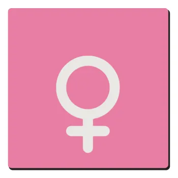 FEMALE, Τετράγωνο μαγνητάκι ξύλινο 6x6cm