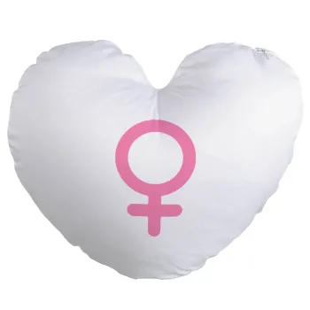 FEMALE, Μαξιλάρι καναπέ καρδιά 40x40cm περιέχεται το  γέμισμα