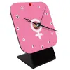 Quartz Wooden table clock with hands (10cm)