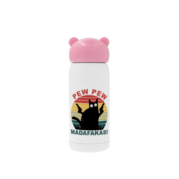 PEW PEW madafakas, Pink stainless steel thermal flask, 320ml