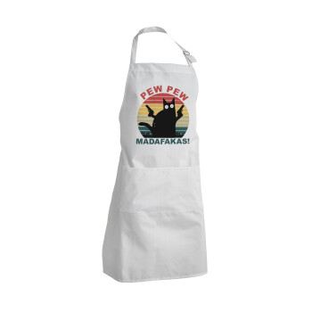 PEW PEW madafakas, Adult Chef Apron (with sliders and 2 pockets)