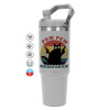 ΓΚΡΙ χρώματος Θερμός Ανοξείδωτο 890ml (30oz) με χερούλι