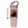 ΡΟΖ χρώματος Θερμός Ανοξείδωτο 890ml (30oz) με χερούλι