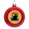 Red Christmas tree ornament bauble 8cm