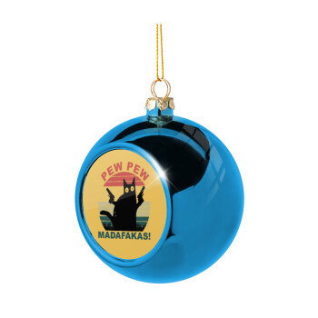 PEW PEW madafakas, Χριστουγεννιάτικη μπάλα δένδρου Μπλε 8cm