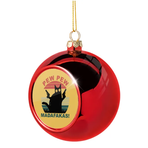 PEW PEW madafakas — Christmas tree ball Red 8cm