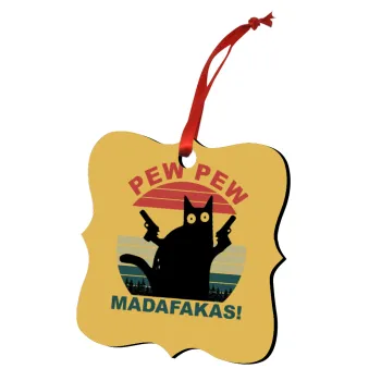 PEW PEW madafakas, Στολίδι Χριστουγεννιάτικο στολίδι polygon ξύλινο 7.5cm
