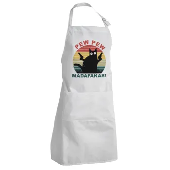 PEW PEW madafakas, Adult Chef Apron (with sliders and 2 pockets)
