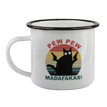 PEW PEW madafakas, Κούπα εμαγιέ με μαύρο χείλος 360ml