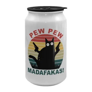 PEW PEW madafakas, Κούπα ταξιδιού μεταλλική με καπάκι (tin-can) 500ml