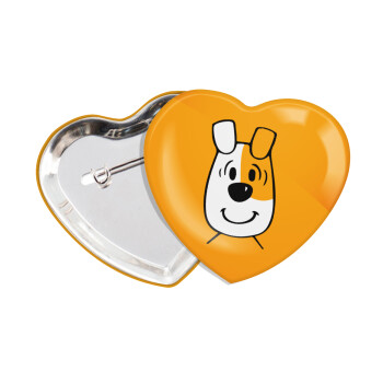 reksio bolek i lolek, Κονκάρδα παραμάνα καρδιά (57x52mm)