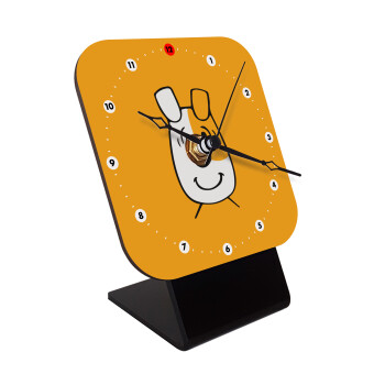 reksio bolek i lolek, Quartz Wooden table clock with hands (10cm)