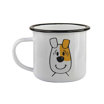 reksio bolek i lolek, Κούπα εμαγιέ με μαύρο χείλος 360ml