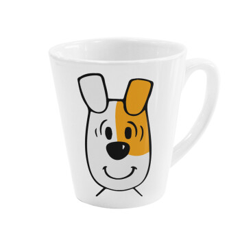 reksio bolek i lolek, Κούπα κωνική Latte Λευκή, κεραμική, 300ml