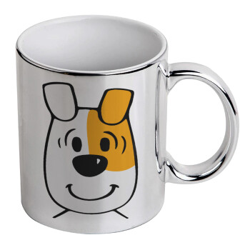 reksio bolek i lolek, Mug ceramic, silver mirror, 330ml