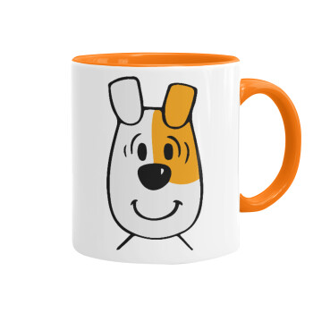 reksio bolek i lolek, Mug colored orange, ceramic, 330ml