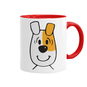 reksio bolek i lolek, Mug colored red, ceramic, 330ml