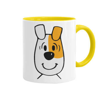 reksio bolek i lolek, Mug colored yellow, ceramic, 330ml