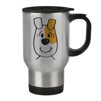 reksio bolek i lolek, Stainless steel travel mug with lid, double wall 450ml