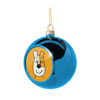 reksio bolek i lolek, Blue Christmas tree ball ornament 8cm