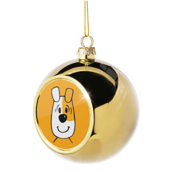 reksio bolek i lolek, Χριστουγεννιάτικη μπάλα δένδρου Χρυσή 8cm