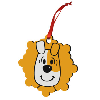 reksio bolek i lolek, Christmas ornament snowflake wooden 7.5cm