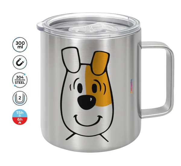reksio bolek i lolek — Double-walled stainless steel mug 300ml with temperature-retaining lid