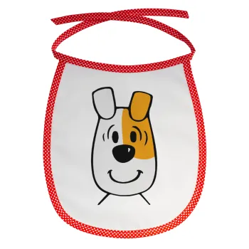 reksio bolek i lolek, Σαλιάρα μωρού αλέκιαστη με κορδόνι Κόκκινη