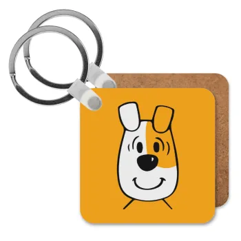 reksio bolek i lolek, Μπρελόκ Ξύλινο τετράγωνο MDF