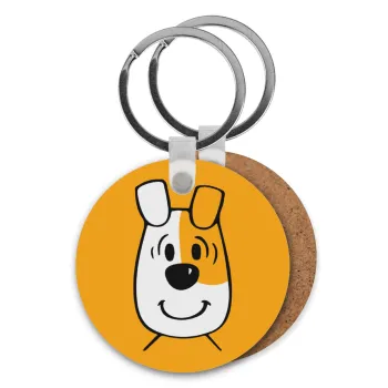 reksio bolek i lolek, Μπρελόκ Ξύλινο στρογγυλό MDF Φ5cm